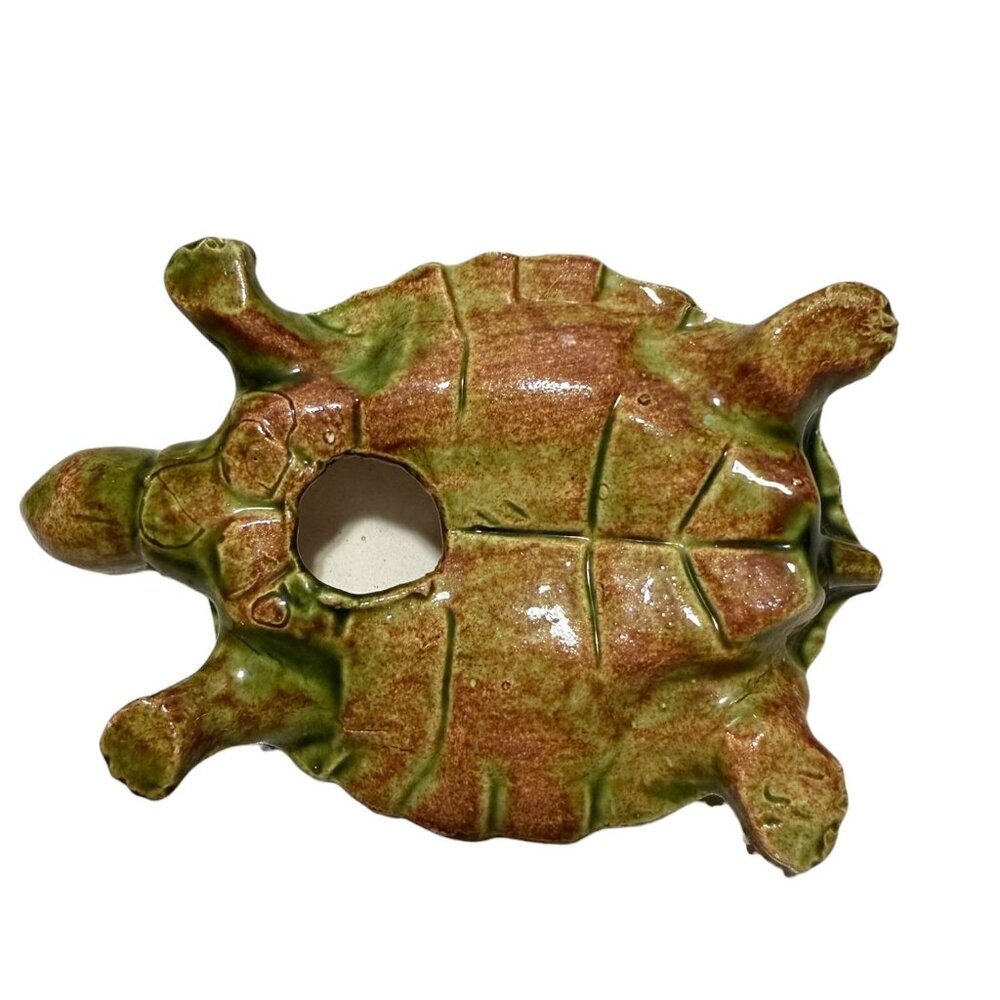 Turtle Faux Plant Holder Ceramic Figurine Set Decor - Picture 8 of 11